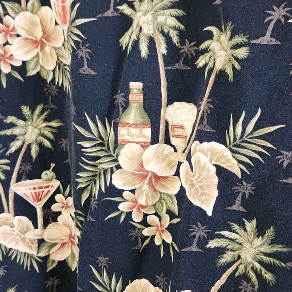 Pierre Cardin Mens Floral Button Front Shirt Size XXL Tropical Vacation Camp - Picture 3 of 10